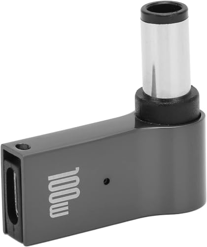 Image of ETZIN USB C To 7.4Mm Laptop Charging Adapter Female Type C To Male DC 7.4 X 5.0Mm Jack Plug Converter 100W PD Power Charger Connector Tips For 06TM1C Latitude Inspiron 14 14R 15 15R 5521 17 17R, Black