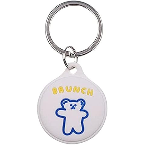 for Apple AirTags Cute 3D Silicone Case Football Fruit Cartoon Soft Protective Sleeve Shell Skin with Keychain,Location Anti-Lost Protector Case (F) Cover