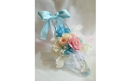 プリザーブドフラワー fleur misakiのガラスの靴シリーズ 「シンデレラのガラスの靴」 アレンジ / お祝い インテリア 雑貨 花 贈り物 プレゼント ギフト 奈良県 田原本町