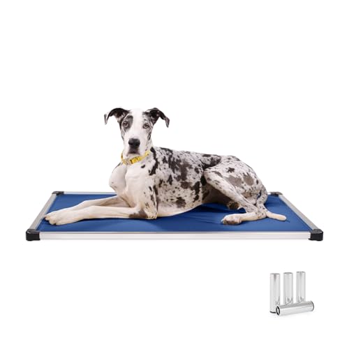 K9 Ballistics Chew Proof Armored Padded Dog Crate Bed Virtually Indestructible Legs Included (Blue XX-Large (50 L x 33 W x 8 H))