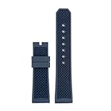 Longueur du bracelet : 20 cm SSNAWBA Compatible avec Cartier Calibre London Band W7100056/WSCA0006W7100037/W7100041/7100015 Bracelet de montre en silicone Fluoro caoutchouc 23 mm 24 mm, 23mm