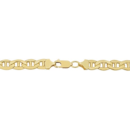 Kooljewelry Mens 14K Yellow Gold Filled Mariner Link Chain Bracelet (7.8 Mm, 9 Inch) #TOP1