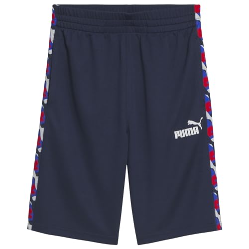 PUMA Boys' Essential Athletic Shorts, Logo & Printed Designs, Elastic Waistband