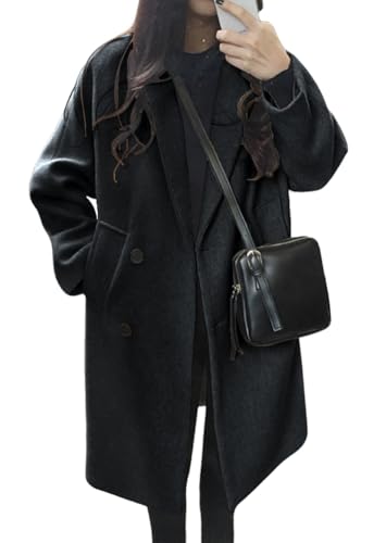 Amazon.com: chouyatou Women's Casual Notch Lapel Double Breasted