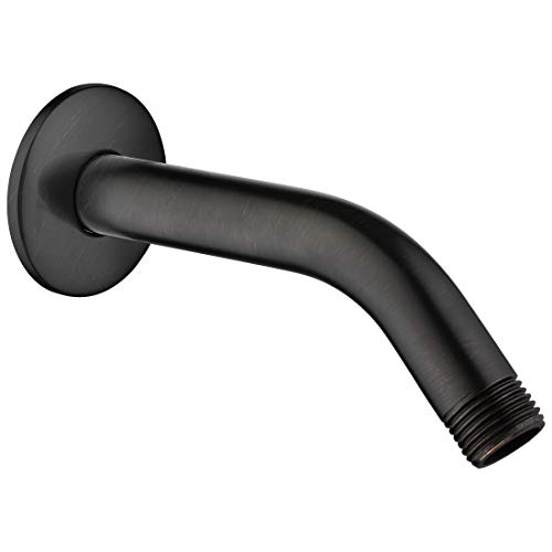 Bright Showers 6 Inch Brass Shower Arm With Flange Shower Pipe Arm For Wall Mount Fixed And Handheld Shower Head, Oil-Rubbed Bronze #TOP6