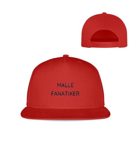 Gorra Malle FANATIKER Letra con bordado premium de alta densidad en color rojo vivo