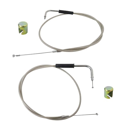 YKISON New Stainless Steel Throttle and Idle Cable Set 56579-02A Repair Kit Fit for Harley-Davidson Sportster 1200 Custom XLH1200C 1996 1997 1998 1999 2000 2001 by YKISON - Used condition - US$26.13