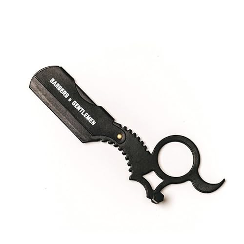 Barbers & Gentlemen Navaja Finger Razor Barbers Gentlemen, Color Negro, Mejor Agarre, Mayor Durabilidad, Preajuste de Dureza, Control Exacto, Ideal para Barbería Peluquería