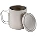 Double Wall Insulated Water Cup 300ml, for Durable Travel Mug for Coffee Tea with Lid, Compact Camping Hiking Drinkware, Heat Resistant Double Wall Design,(450ml)(with Handles)