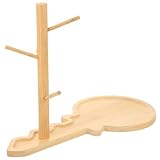 Alipis Organizador Colgante para Llaves y Porta Joyas de Madera Khaki, Soporte Resistente para Relojes y Pulseras, Adecuado para Mesa de Entrada Elegante y Chic