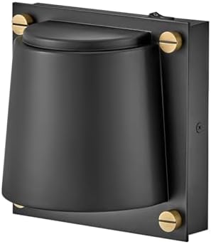 Hinkley Scout Single Light Wall Sconce, Compact, LED Included, On/Off Switch, Interchangeable Decorative Screws, Black Finish