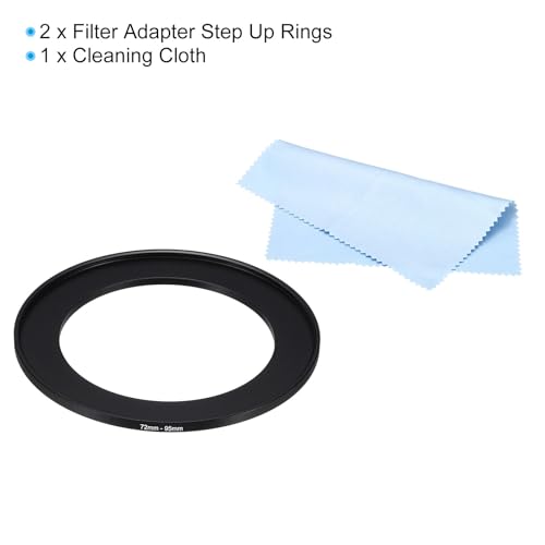 PATIKIL 72mm-95mm Metal Step Up Ring with Cleaning Cloth - Image 3