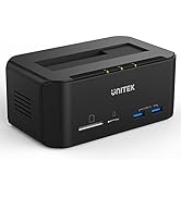 Unitek Tool Free USB 3.0 to SATA External Hard Drive Docking Station with 2-Port Hub and Card Rea...