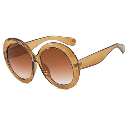 Lunettes de soleil rondes finie la fatigue oculaire avec la monture grand format