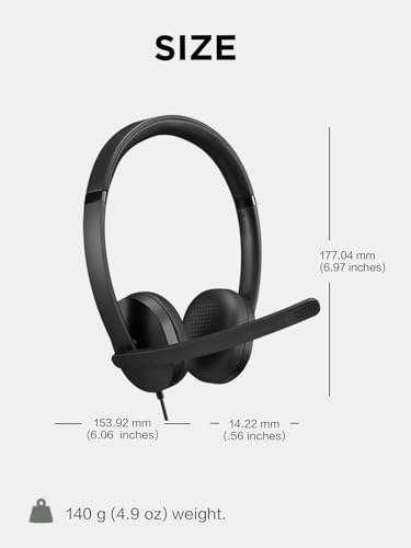 Lenovo USB-A Wired Stereo Headset for PC/Laptop, AI Noise Canceling via APP, 140g Lightweight, Replaceable Earcups, Double-Sided Boom Mic, in-line Controls with Mute for Call. Work with Teams/Zoom - image 5
