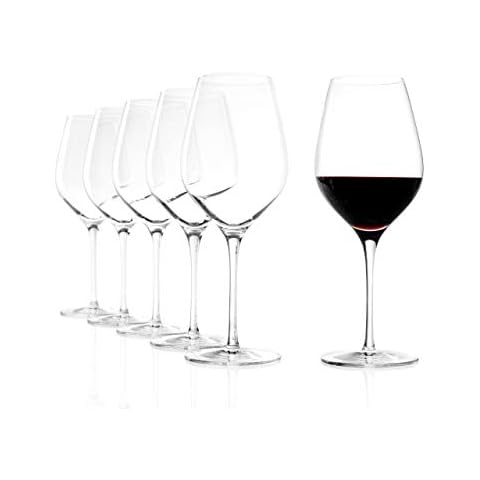 Stölzle Lausitz Rotweingläser Exquisit Royal Bordeaux 645ml I Rotweingläser 6er Set I Weingläser spülmaschinenfest I Rotwein Kelche stoßfest I hochwertiges Kristallglas I höchste Qualität Cover
