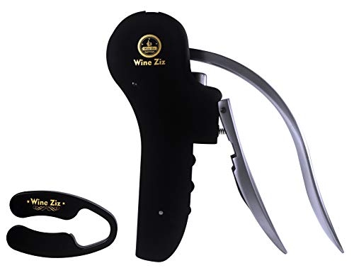 Wine Ziz Rabbit Wine Bottle Opener, Corkscrew Wine Opener Set with Foil Cutter, Heavy-Duty Metal Screw-pull Lever (Vertical Rabbit) - Thumbnail 4