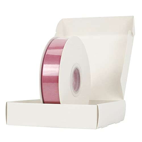 Huihuang Mauve Satin Ribbon 1 Inch Dusty Rose Ribbon 50 Yards Double Face Silk Satin Ribbon For Wedding Decor Crafts Gift Wrapping Bows Bridal Floral Bouquet Invitation Card Birthday Party #TOP3