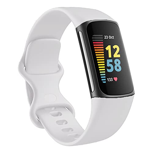 Fitbit Charge 5/6 Compatible Bands - Silicone Fitness Sport Wristbands for Women & Men - Large...