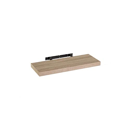 LOLAhome Estante de Pared Flotante de Madera MDF Natural Decorativo,Balda de Pared,De 23x60 cm para Salón, Cocina, Oficina, Dormitorio,Resistente