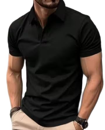 Image of Men's Polo T-Shirt, Grey, Short Sleeve, Casual Style with Chest Pocket