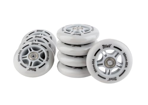 Inliner Rollen 8 Ersatzrollen Kugellager Inlineskates Set Wheels ABEC 7...