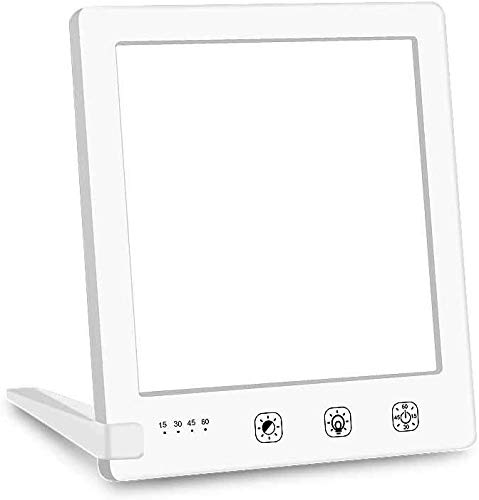 Lichttherapielampe, 10,000 Lux SAD Therapy Energy Lampe, Tageslichtlampe mit 4 Timer-Einstellungen, Berührungssteuerung für