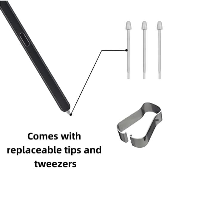 Z Fold 6 S Pen Fold Edition with Case,Z Fold 6 Slim S Pen, Replacement for Samsung Galaxy Z Fold 6+Tips/Nibs (Black) (Green Pen+Case)