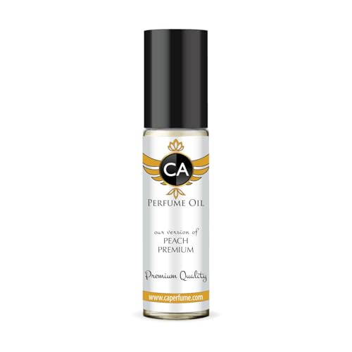 CA Perfume Originals Peach Premium Unisex Fragrance Oil Fruity Scent Long Lasting Perfumes for Women &amp; Men Travel Size TSA Ready Mini Parfum Body Oil Roll-on 0.33 Fl Oz 10ml