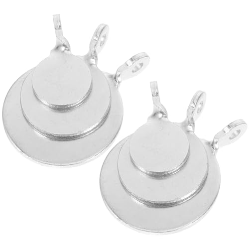 FOMIYES 6Pcs Manganese Steel Archery Targets, Precision Practice Tool, Weather-Resistant Shooting Plates for Skill Improvement, Silver