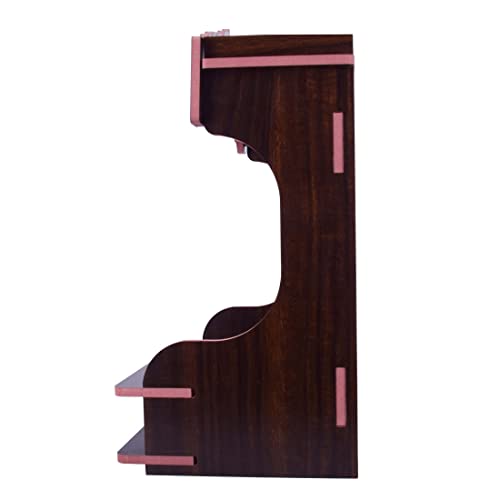 Premium MDF Wooden Temple with Doors | Mandir for Pooja Room, Office & Housewarming Gift (393)