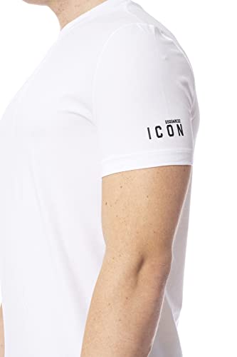 DSQUARED2 tshirt bianca logo nero - xl, bianco