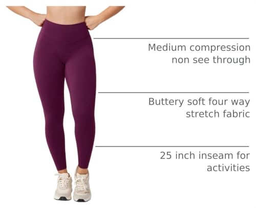Image of UNISSU Hugcurve No Front Seam High Waisted Workout Leggings for Women Buttery Soft Yoga Pants Gym Athletic Tights - 25''