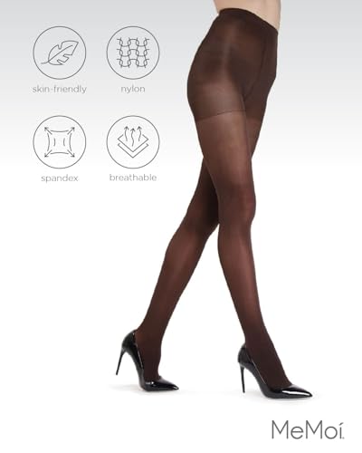 Image of MeMoi Perfectly Opaque Tights, Comfortable and Smoothing Control Top Tights, 40 Denier Opaque Finish - Sizes S-Q2