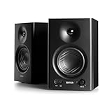【EDIFIER直営店】Edifier MR4 スタジオモニタースピーカー 最大42W出力 2ch アンプ内蔵 TRSバランス/RCA/AUX入力 ブックシェルフスピーカー アクティブニアフィールドモニター用スピーカー スタジオ/作曲/音楽/映画鑑賞用 PC/テレビ (黒)