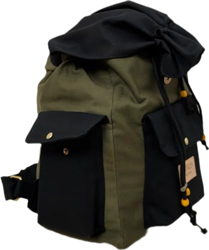 Image of Canvas Drawstring Backpack, Small size(10 Liters),Adjustable Shoulder Straps,Metal zippered pockets,Casual Travel Daypack