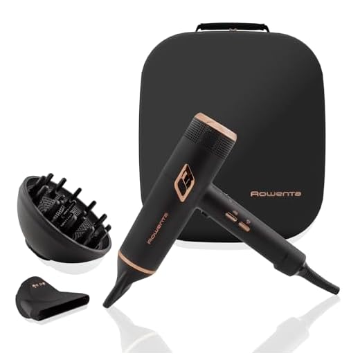 Rowenta Ultimate Experience Maestria CV9920 - Secador de pelo de 2000 W de potente motor, boquilla concentradora de aire y difusor, 3 velocidades y 3 temperaturas, botón de aire frío, negro