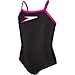 Produktbild Speedo Mädchen Badeanzug Boom Placement Thinstrap Muscleback, Schwark/Electric Pink, 26, 809533C756