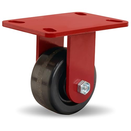 4" x 2" Hamilton R-HS-4P HS Rigid Caster, Phenolic Wheel, 800 lb. Capacity