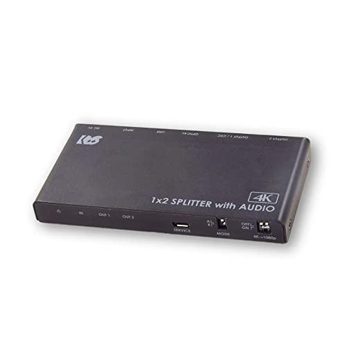 ラトックシステム 4K60Hz ダウンスケール 対応 外部音声出力付 HDMI分配器 RS-HDSP2PA-4K HDR Dolby Atmos