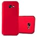 Produktbild Cadorabo Hülle für Samsung Galaxy A5 2017 in Metall ROT  Hardcase Handyhülle aus Plastik gegen Kratzer und Stöße  Schutzhülle Bumper Ultra Slim Back Case Hard Cover