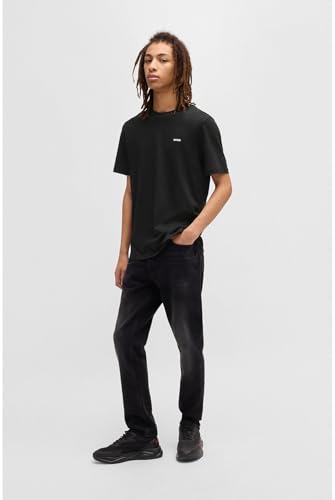 Hugo Per Uomo. 50466158 Maglietta Dero Nera (M), Nero, Casual, Cotone, Manica Corta, Sostenibile - 2