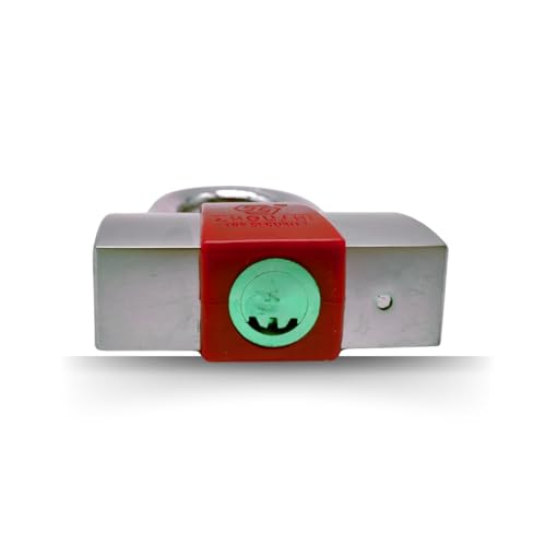 Image of Heavy Duty Keyed Lock | Hardened Steel Shackle Lock | Anti-Rust Security for Gate, Warehouse & Outdoor Use (ALT-29 RED (60MM))