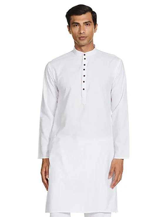 Image of Luxrio Kurta Pyjama Set for men Cotton Blend Long Solid Straight Fit KurtaSETSolid2