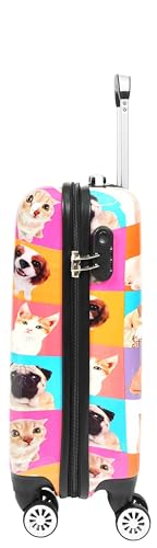 Valise rigide extensible légère en polycarbonate à motifs animaux - 2