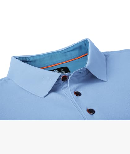 Image of SWISSWELL Long Sleeve Polo Shirts for Men collared Performance Golf Shirts Casual Workwear Office