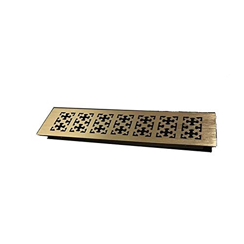 PYouo-petite bouche d'aération, 2pcs fleur de neige grille rectangulaire en aluminium Air Vent Grille couverture, meubles chaussures Placard Flush Cabinet,...