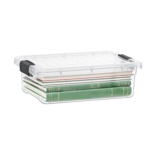 Image of Superio 7.4 Quart Clear Plastic Storage Bin with Lid, Stackable Organizer Box, BPA-Free Storage Container for Home, Garage, School & Office, 1 Pack