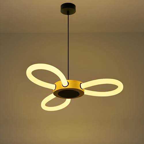 Image of Lampmaster Infinity Pendant Light | Modern Decorative Chandelier & Hanging Ceiling Lamp with Wooden Finish | Soft Warm LED Glow | Energy-Efficient Light for Living Room, Bedroom, Dining Area & Hall