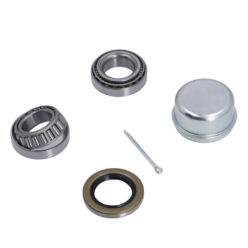 Sonew Anhängerlager-Kit für 1-1/16-Zoll-Achse, Ruhige Drehung, Hohe Geschwindigkeit, Robuste Lager, Fettdichtungen, Padsbilder, Staubabdeckungen, Einfache Installation,
